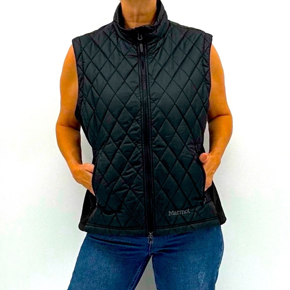Marmot Kitzbuhel Winter black Quilted Insulated Puffy Quilted Vest Women’s XS